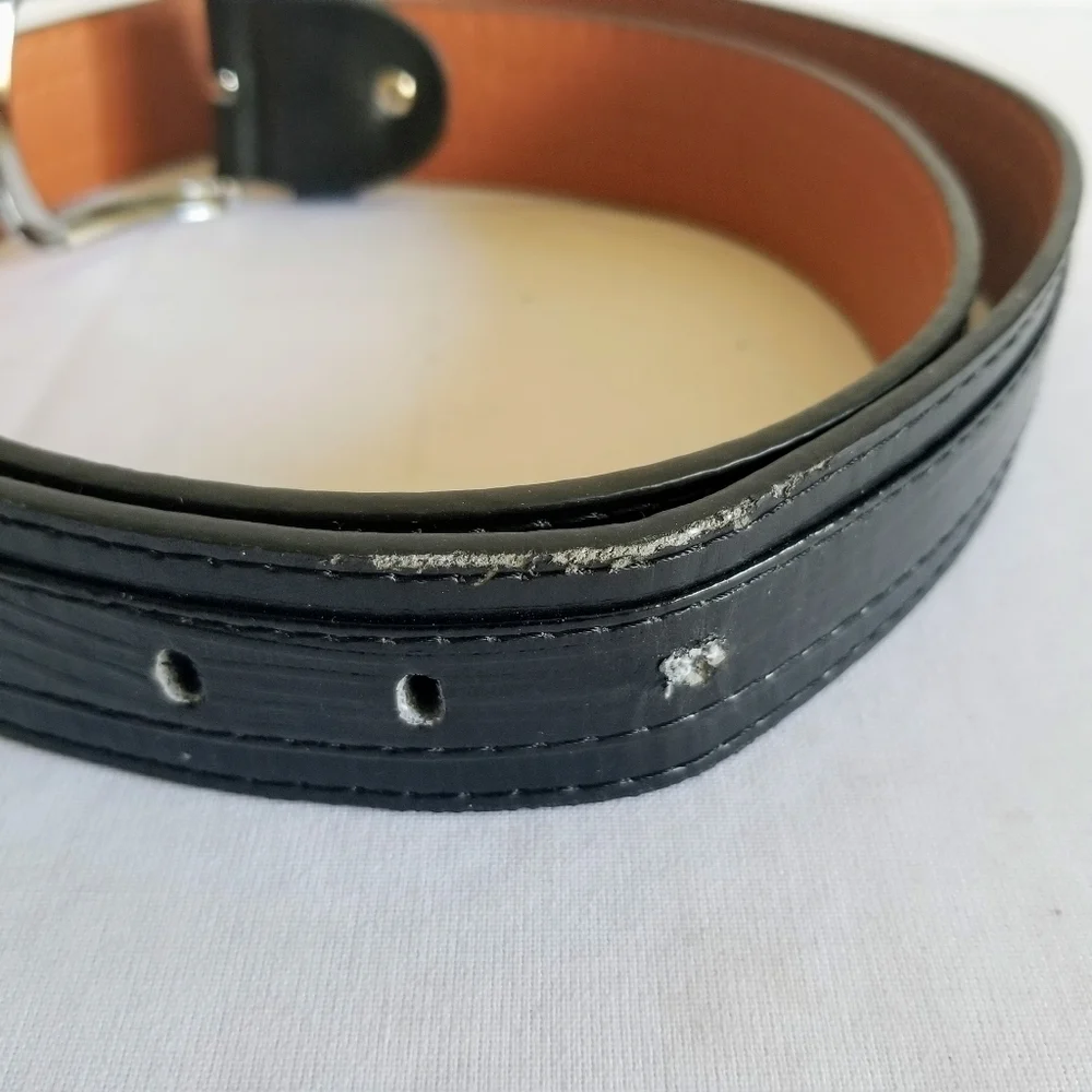Black Genuine Leather Belt 45
